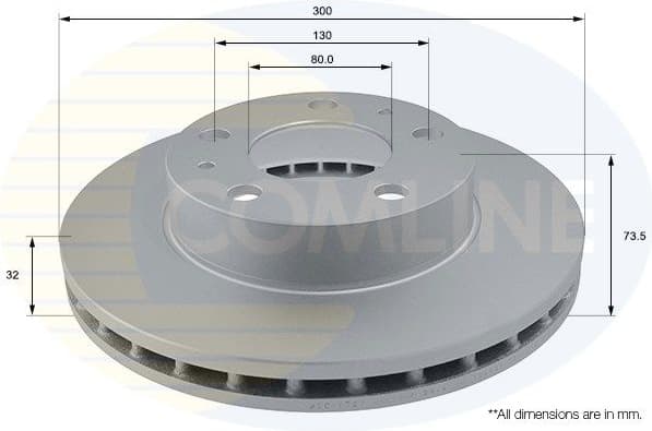 Brake disc, 1pcs FRONT ADC1572V