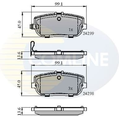 Brake Pad Set, disc brake CBP31627