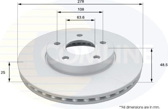 Brake Disc COATED ADC1926V