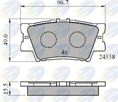 Brake pads rear CBP01581