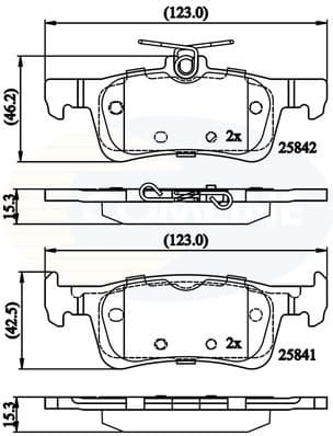 Brake pads rear CBP02335