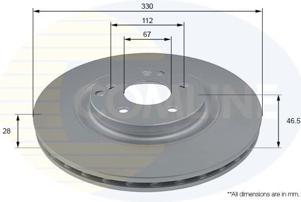 Brake Disc COATED ADC2828V