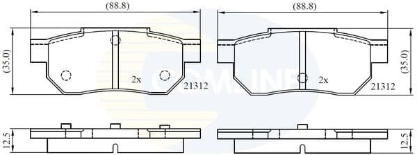 Brake Pad Set, disc brake CBP0460