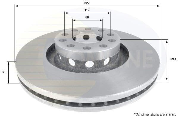 Brake Disc COATED ADC1435V