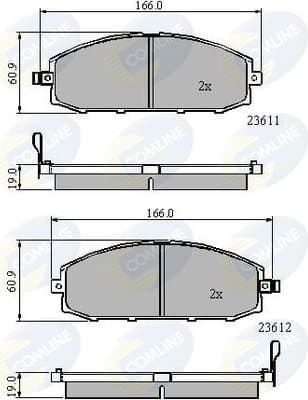 Brake Pad Set, disc brake CBP3777