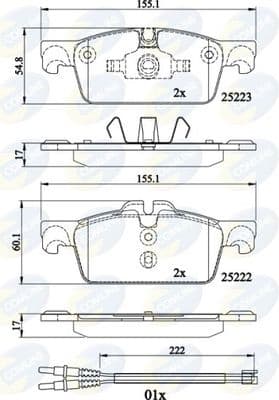 Brake pads front CBP22195