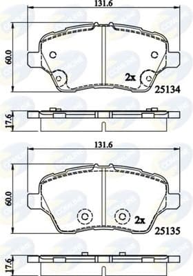Brake pads front CBP02197