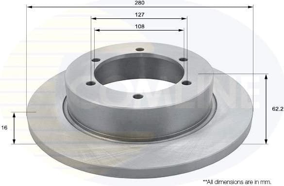 Brake Disc COATED ADC0288
