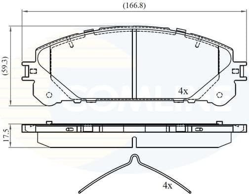 Brake pads front CBP02267