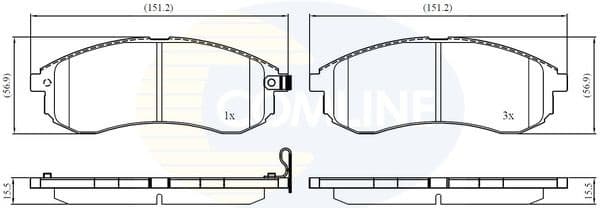 Brake Pad Set, disc brake CBP31749