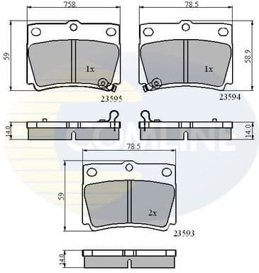 Brake Pad Set, disc brake CBP3775