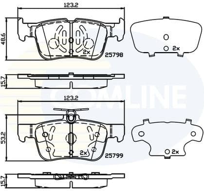 Brake pads rear CBP02243
