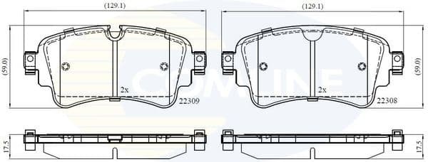 Brake pads rear CBP02362