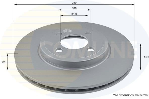 Brake Disc COATED ADC1734V