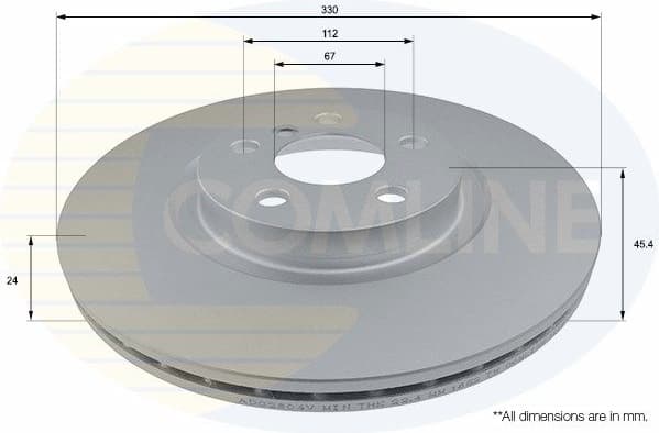 Brake disc, 1pcs FRONT ADC2804V