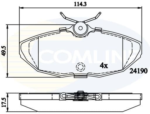 Brake Pad Set, disc brake CBP02289