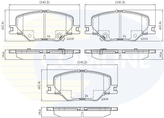 Brake pads front CBP32370