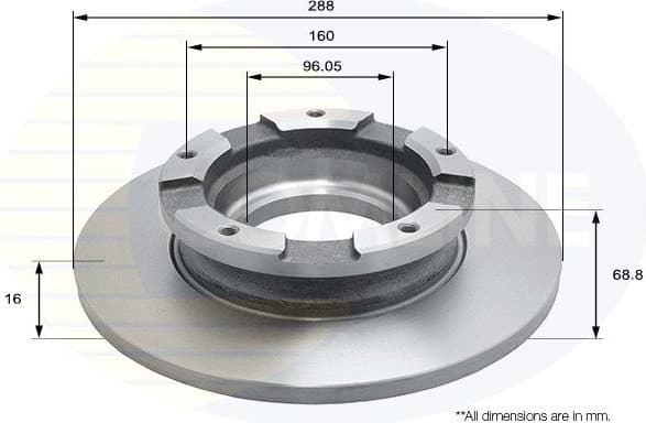Brake Disc COATED ADC1255
