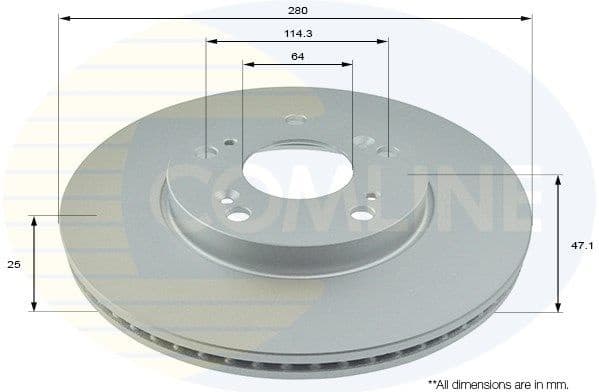 Brake Disc COATED ADC0576V