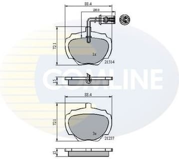 Brake Pad Set, disc brake CBP1224