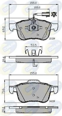 Brake Pad Set, disc brake CBP12118