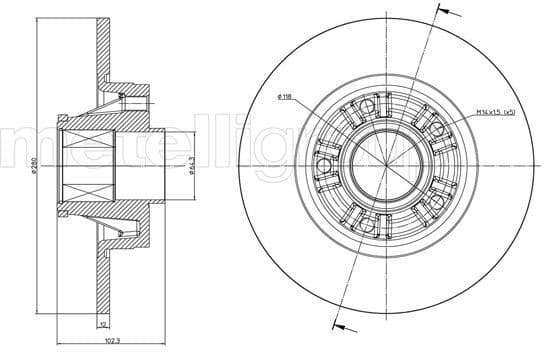 Brake disc with bearing 23-0844