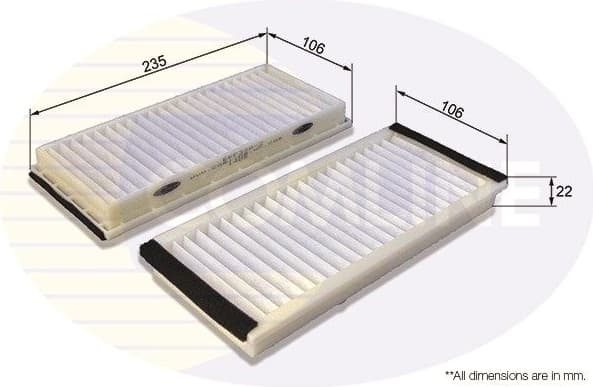 Filter, cabin air EKF3382