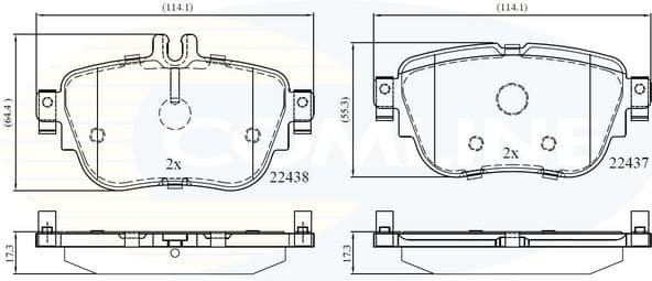 Brake pads rear CBP02366