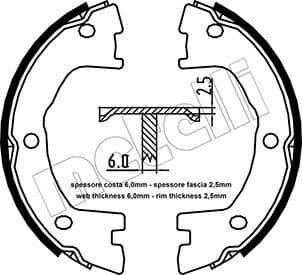 Brake Shoe Set, parking brake 53-0097