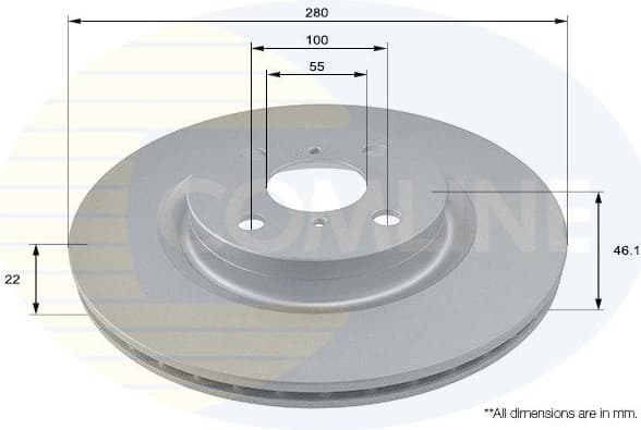 Brake Disc COATED ADC2516V
