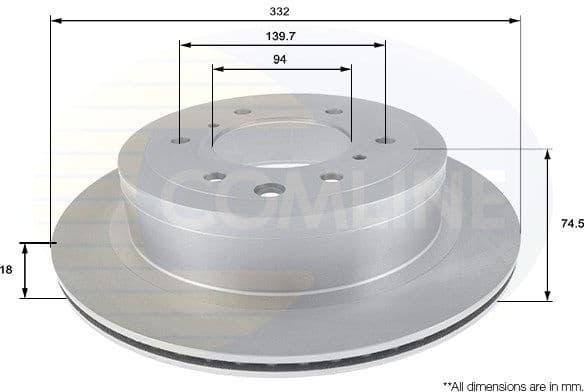 Brake Disc COATED ADC0380V