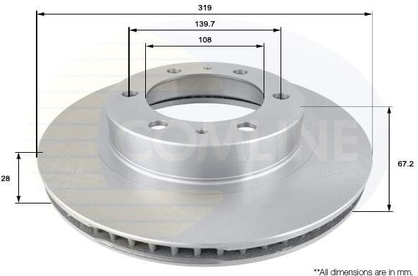 Brake Disc COATED ADC2509V