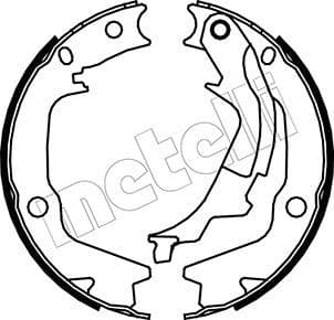 Brake Shoe Set, parking brake 53-0186