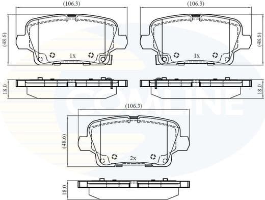 Brake pads rear CBP32384