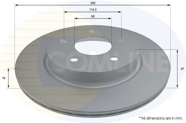 Brake disc, 1pcs REAR ADC0297V