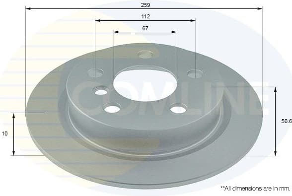 Brake Disc COATED ADC1789