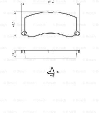 Brake Pad Set, disc brake 0986424465 - image 7