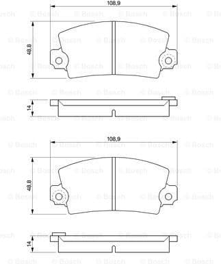 Brake Pad Set, disc brake 0986461396
