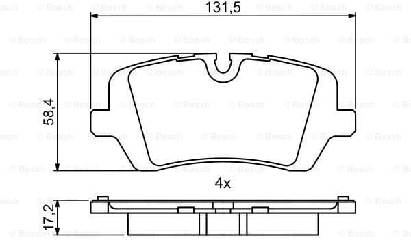 Brake Pad Set, disc brake 0986494810