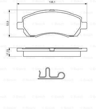 Brake Pad Set, disc brake 0986424770