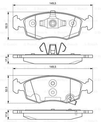Brake Pad Set, disc brake 0986494537 - image 7