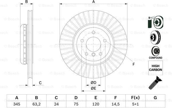 Brake Disc 0986479E13 - image 3