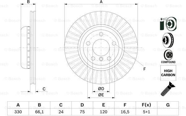 Brake Disc 0986479E07 - image 5