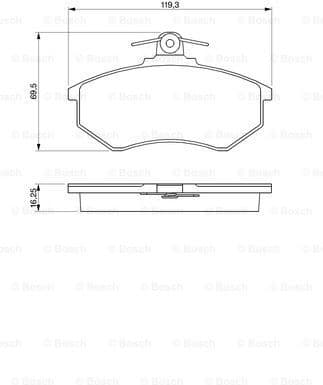 Brake Pad Set, disc brake 0986466698