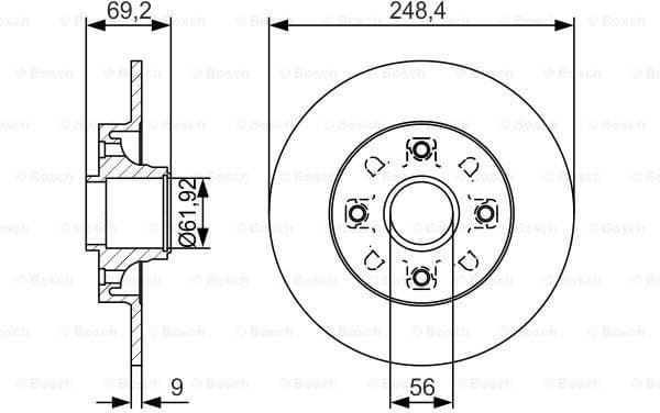Brake Disc 0986479S43