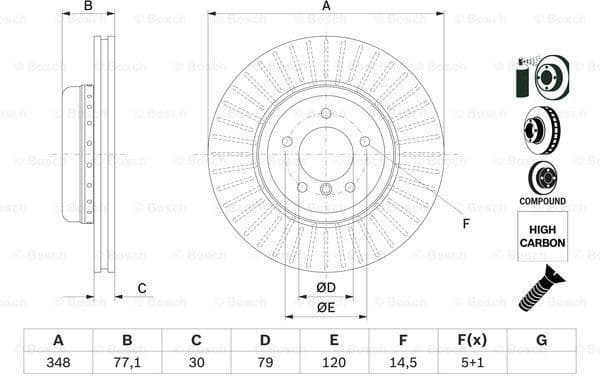 Brake Disc 0986479E14 - image 2