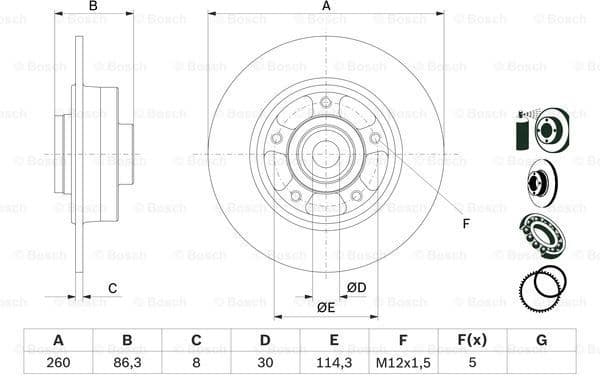 Brake Disc 0986479E78 - image 5