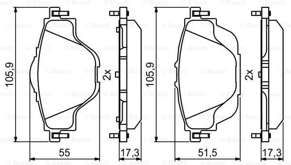 Brake Pad Set, disc brake 0986494805 - image 7