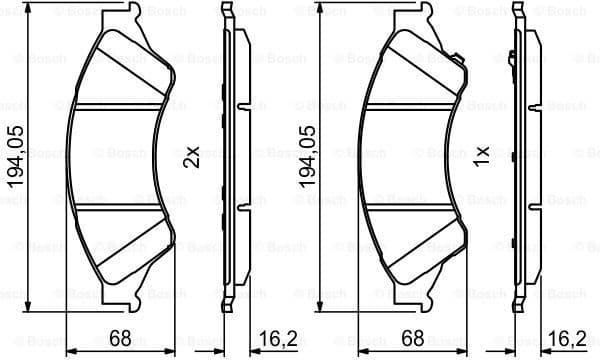 Brake Pad Set, disc brake 0986494791 - image 7