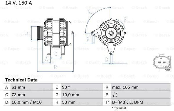 Alternator 0986048921